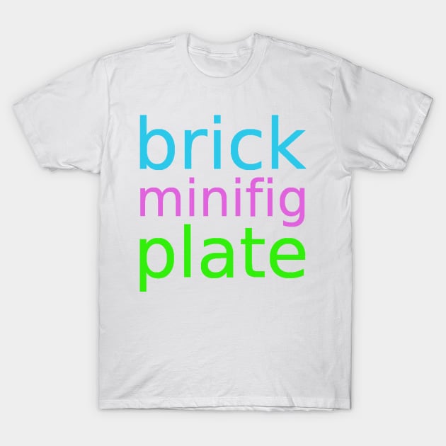 brick minifig plate T-Shirt by ChilleeW